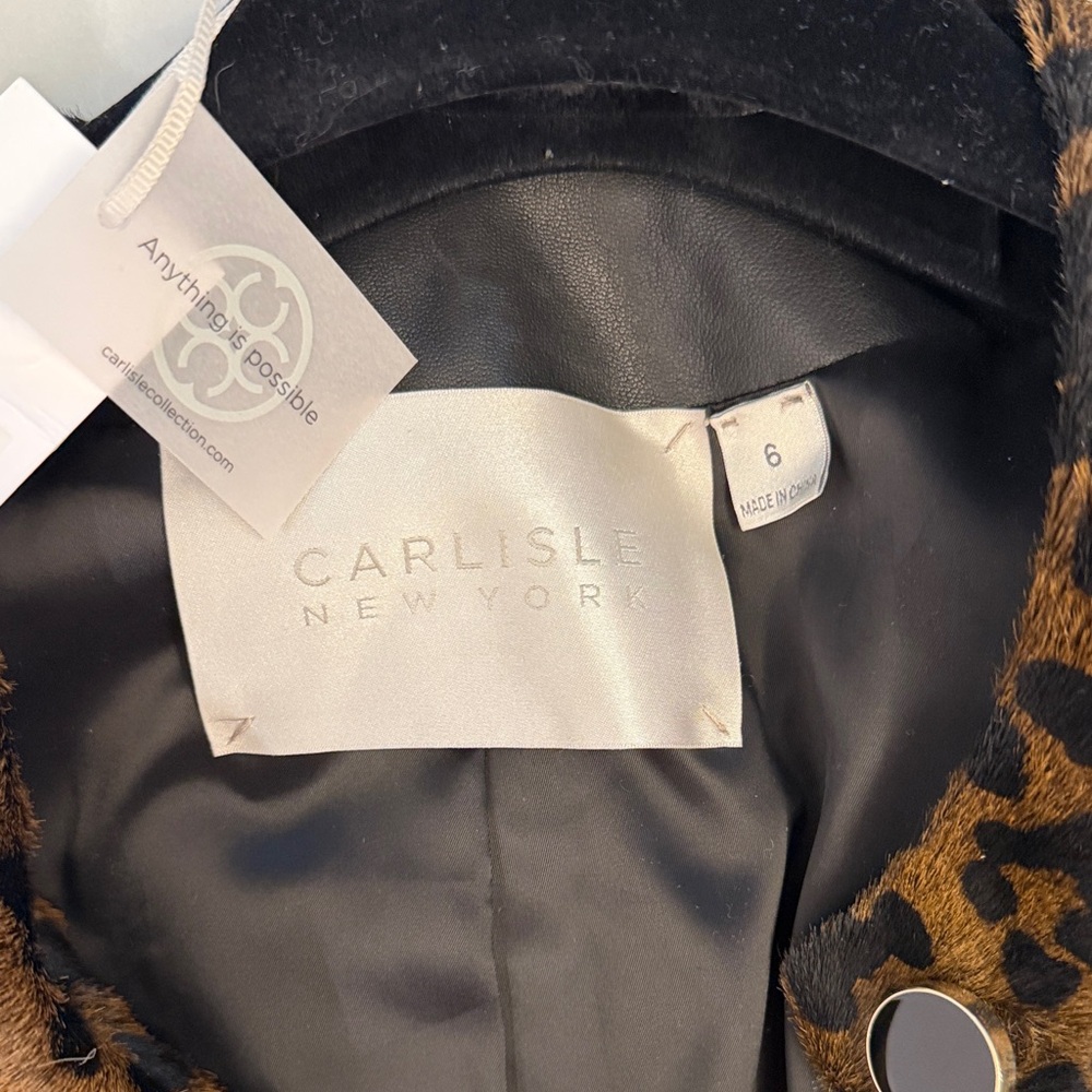 Carlisle Leopard Print Leather Jacket - Picture 3 of 15